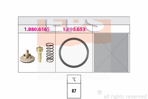 Thermostat, coolant (EPS-1880 617)