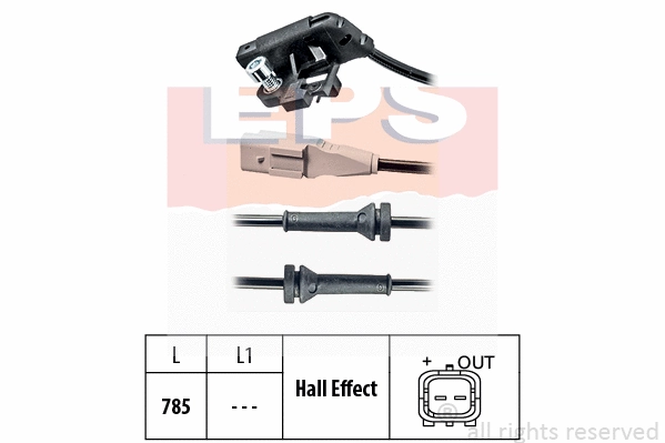 Sensor, wheel speed (EPS-1960 031)