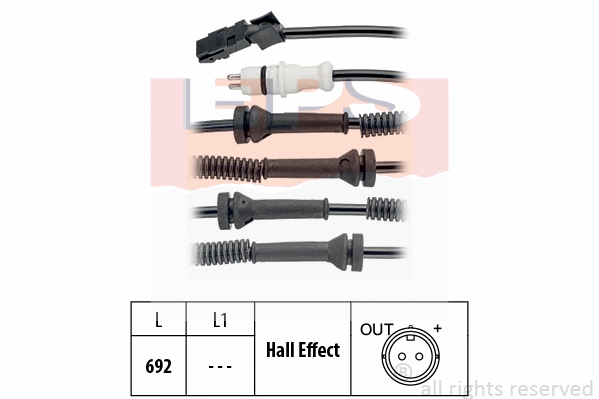 Sensor, wheel speed (EPS-1960 149)