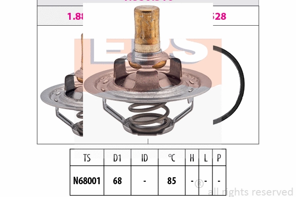 Thermostat, coolant (EPS-1880 310S)