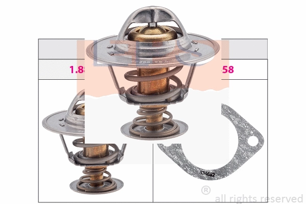 Thermostat, coolant (EPS-1880 536S)