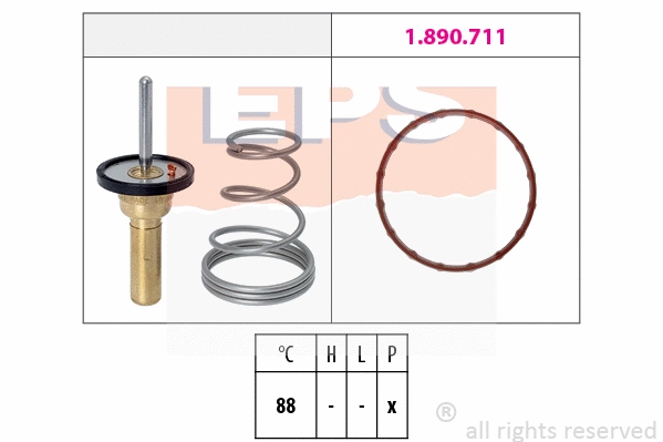 Thermostat, coolant (EPS-1880 798)