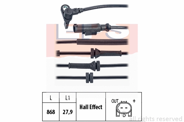 Sensor, wheel speed (EPS-1960 165)