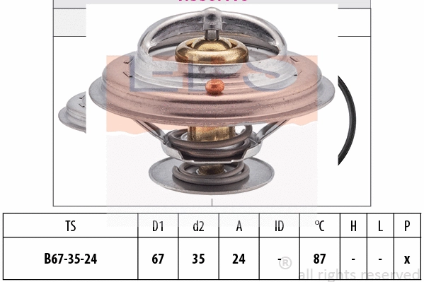 Thermostat, coolant (EPS-1880 410S)