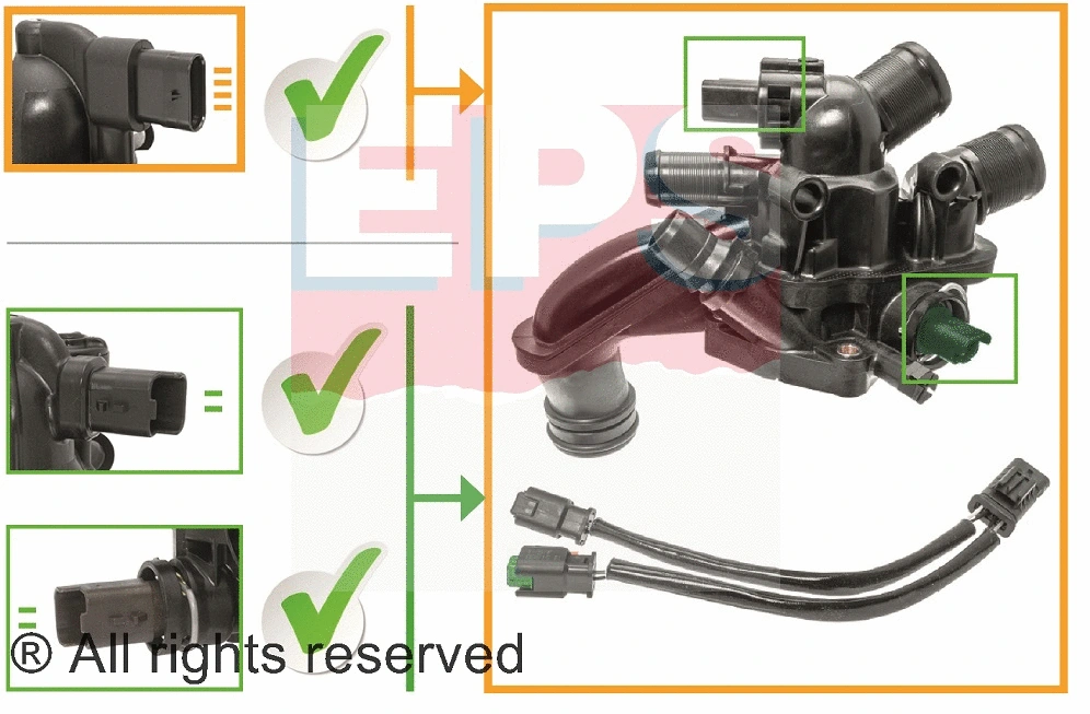 Thermostat, coolant (EPS-1880 866K)