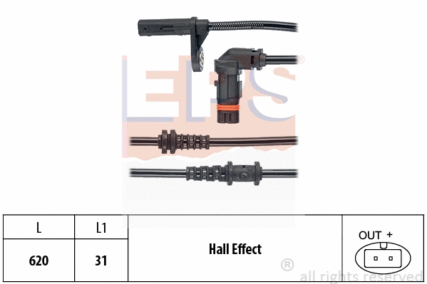 Sensor, wheel speed (EPS-1960 191)
