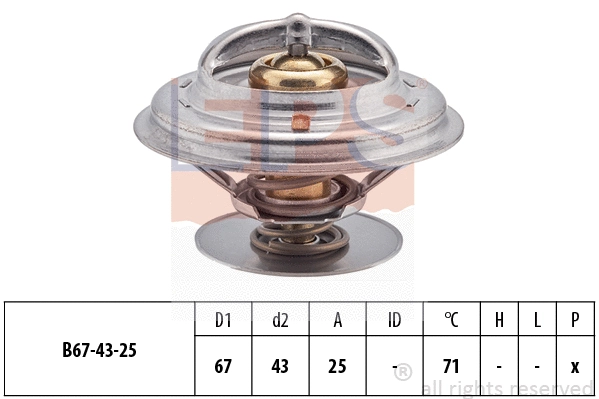 Thermostat, coolant (EPS-1880 979S)