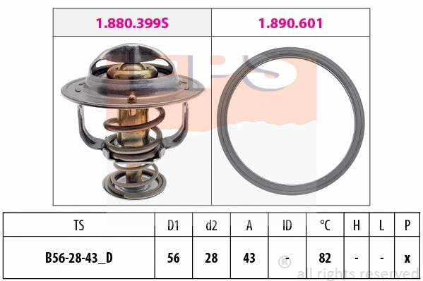 Thermostat, coolant (EPS-1880 404)