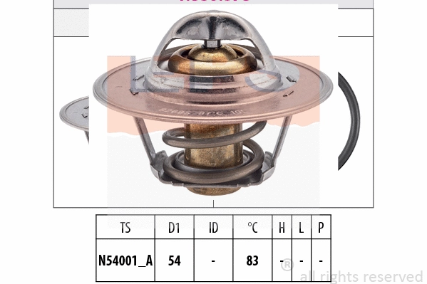 Thermostat, coolant (EPS-1880 678S)