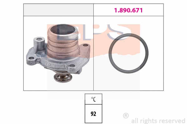 Thermostat, coolant (EPS-1880 458)