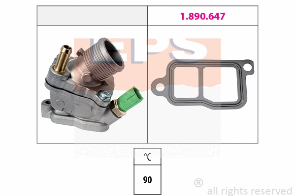 Thermostat, coolant (EPS-1880 732)