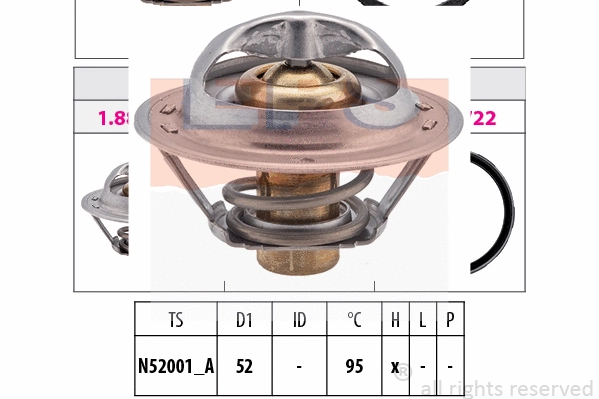 Thermostat, coolant (EPS-1880 730S)