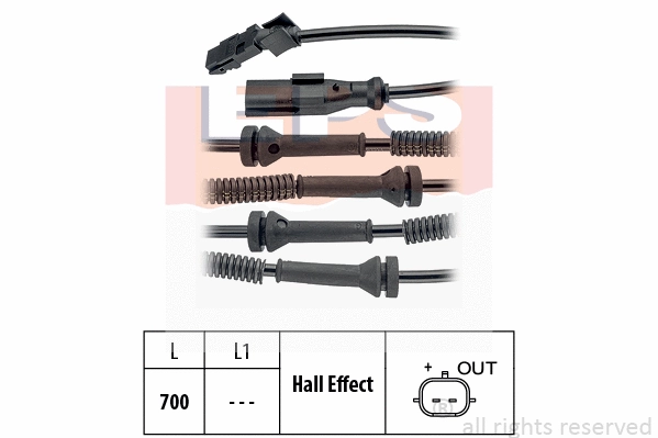 Sensor, wheel speed (EPS-1960 146)