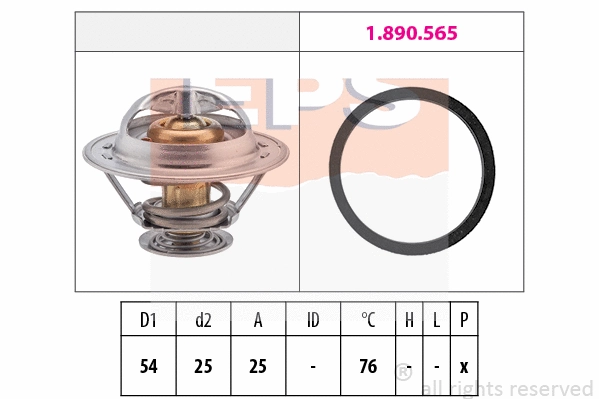Thermostat, coolant (EPS-1880 328)