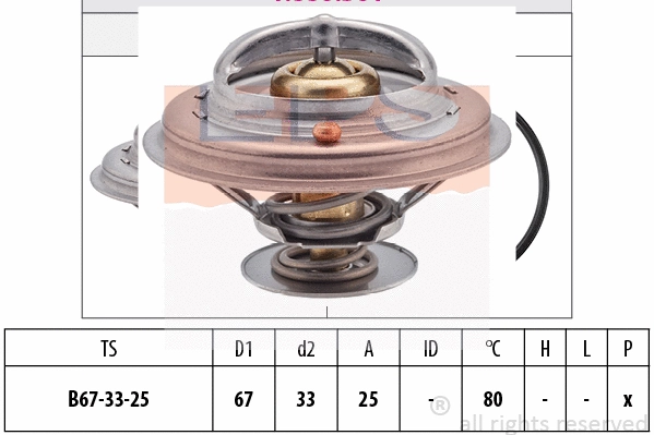 Thermostat, coolant (EPS-1880 301S)
