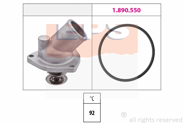 Thermostat, coolant (EPS-1880 196)