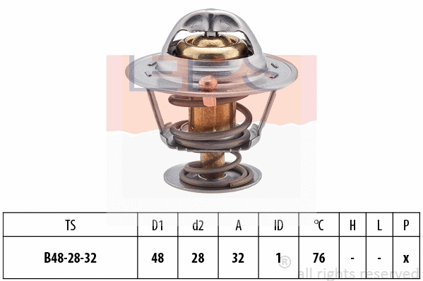 Thermostat, coolant (EPS-1880 418)