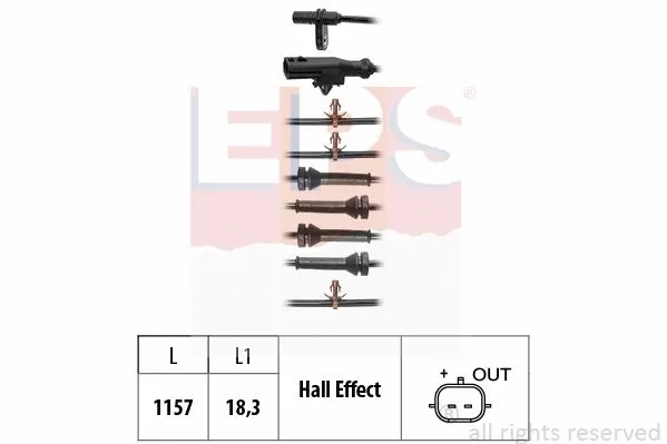 Sensor, wheel speed (EPS-1960 065)