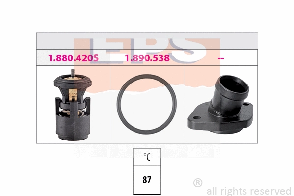 Thermostat, coolant (EPS-1880 559)