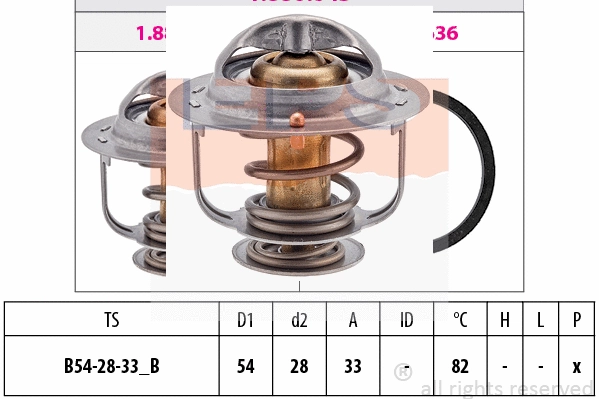 Thermostat, coolant (EPS-1880 462)