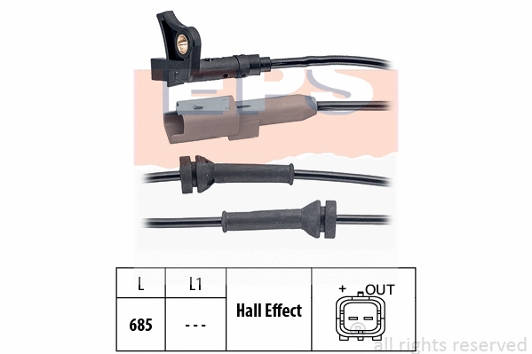 Sensor, wheel speed (EPS-1960 035)