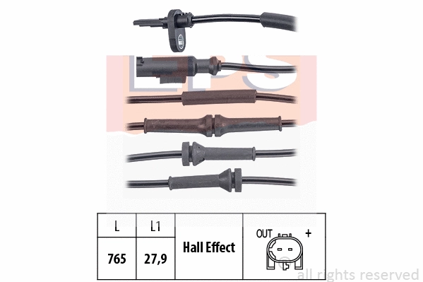 Sensor, wheel speed (EPS-1960 074)