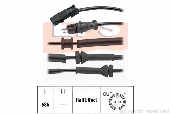 Sensor, wheel speed (EPS-1960 157)