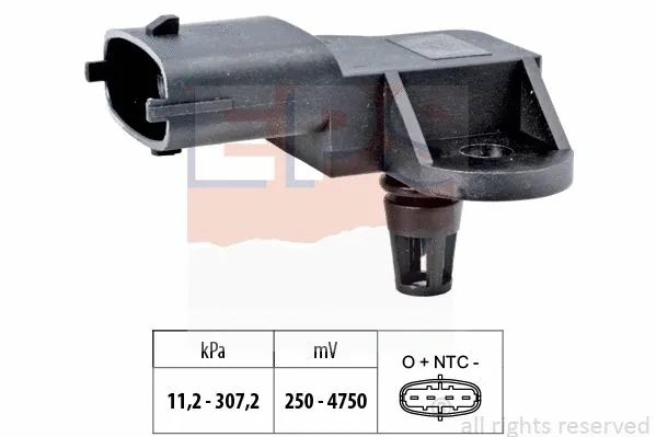 Sensor, exhaust pressure