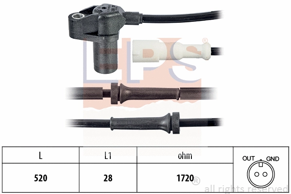 Sensor, wheel speed (EPS-1962 078)