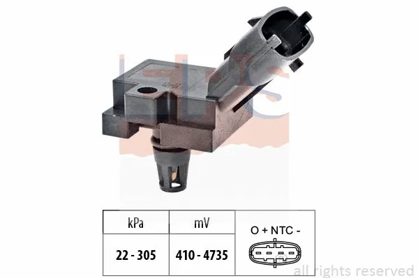 Sensor, exhaust pressure