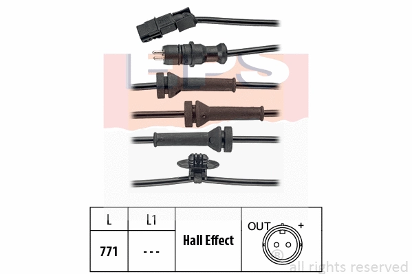 Sensor, wheel speed (EPS-1960 156)