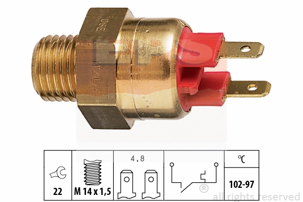 Temperature Switch, radiator fan (EPS-1850 063)