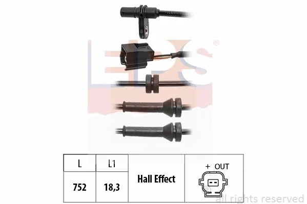 Sensor, wheel speed (EPS-1960 232)