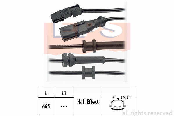 Sensor, wheel speed (EPS-1960 154)
