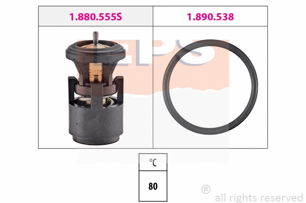 Thermostat, coolant (EPS-1880 555)
