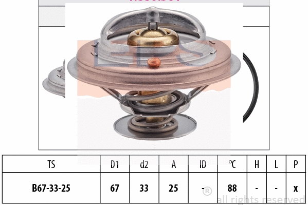 Thermostat, coolant (EPS-1880 361S)