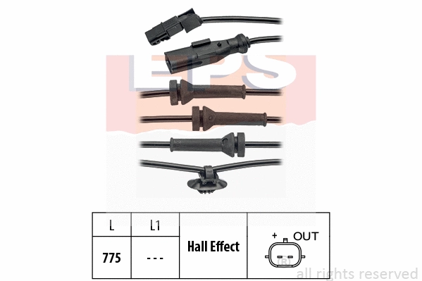 Sensor, wheel speed (EPS-1960 055)