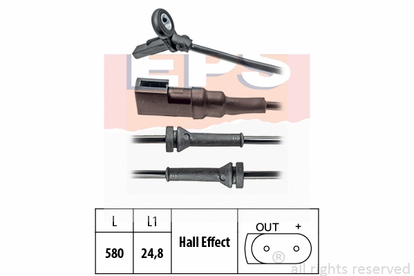 Sensor, wheel speed (EPS-1960 023)