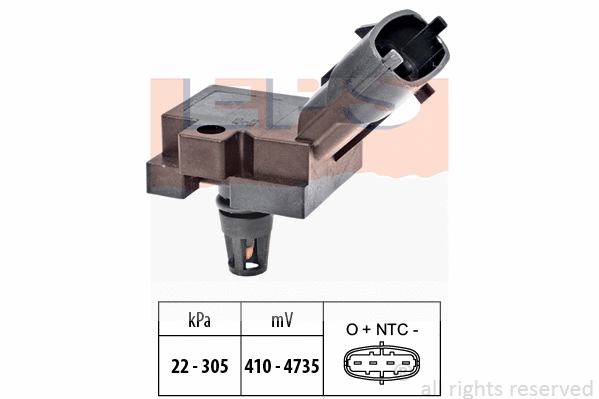 Sensor, exhaust pressure (EPS-1993 186)