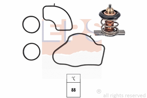 Thermostat, coolant (EPS-1880 986)