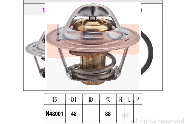 Thermostat, coolant (EPS-1880 470S)
