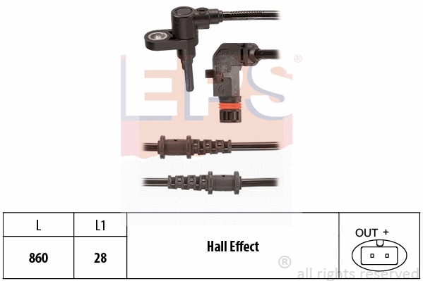 Sensor, wheel speed (EPS-1960 202)