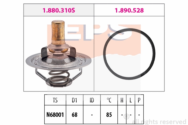 Thermostat, coolant (EPS-1880 310)