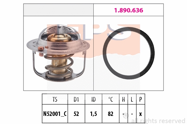 Thermostat, coolant (EPS-1880 679)