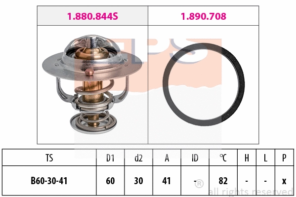 Thermostat, coolant (EPS-1880 844)