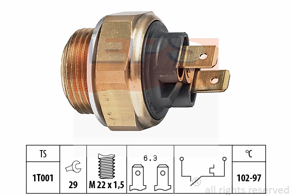 Temperature Switch, radiator fan (EPS-1850 013)
