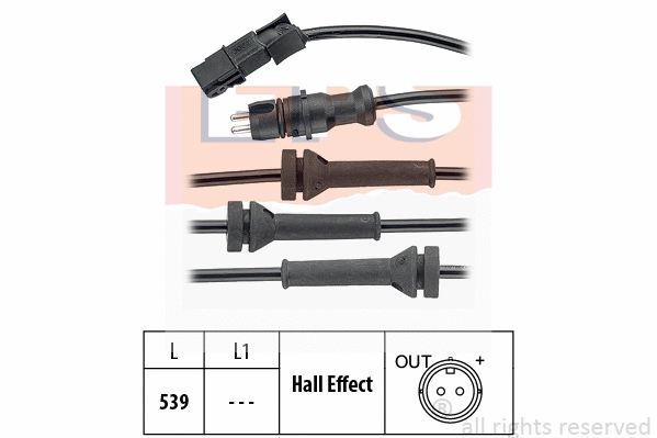 Sensor, wheel speed (EPS-1960 054)