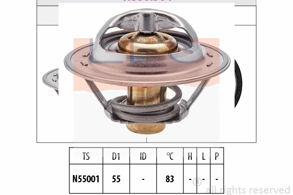 Thermostat, coolant (EPS-1880 304S)