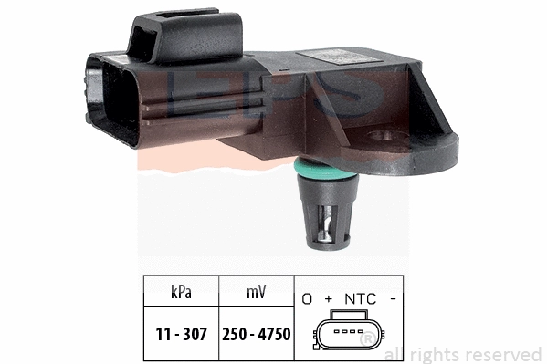 Sensor, exhaust pressure (EPS-1993 205)