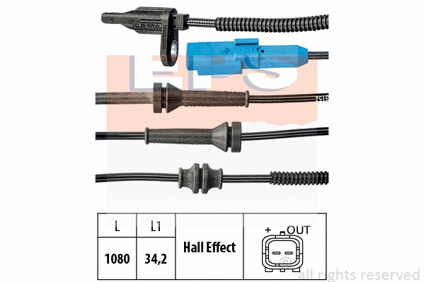 Sensor, wheel speed (EPS-1960 025)